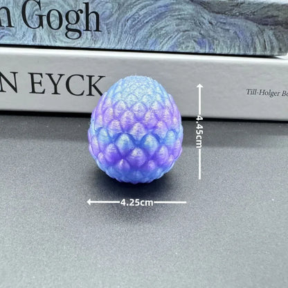 3D Printed Toys Artistic Dragon Egg Statue Small Hatching Dragon Figure Modern Home Decoration Miniature Desk Decor Beauty World Shop