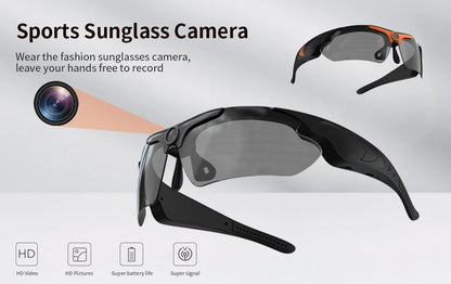 Wearable HD 1080P Camera Outdoor Cycling Glasses Polarized Lens Smart Camcorder Security Protection Video Record Smart Camera