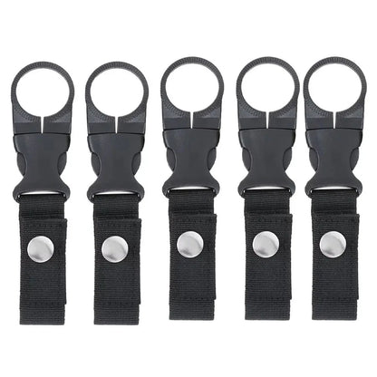 Webbing Water Bottle Holder Climbing Carabiner Belt Backpack Hanger Hooks Clip Multifunction Water Bottle Nylon Buckle Hook Clip Beauty World Shop