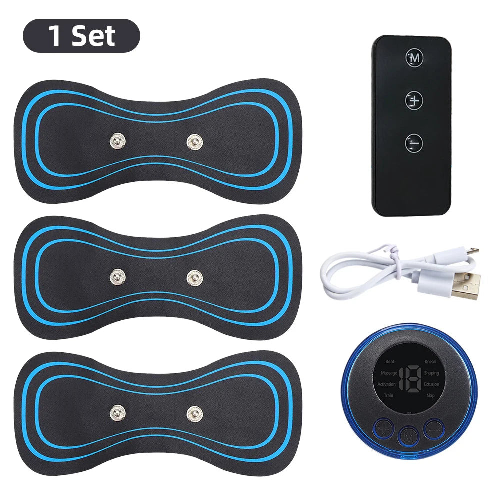Electric Neck Massager EMS Muscle Massage Stimulator Low Frequency Instrument Back Cervical Calf Patches Pain Joints Mini Device Beauty World Shop