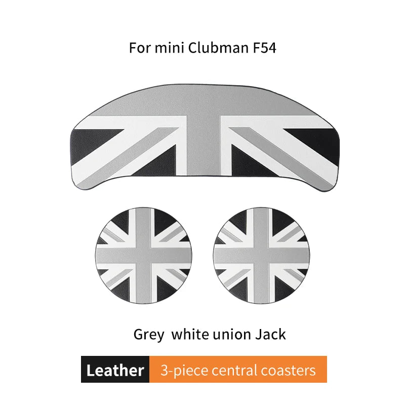 Union Jack Coffee Cushion Storage Groove Protect Coaster Car Cup Anti Slip Pad Mat For MINI Cooper F55 F56 F54 F60 Accessories Beauty World Shop