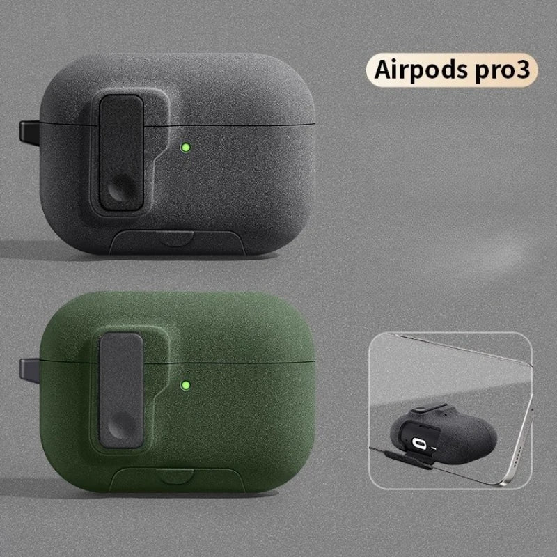 2025 Case For AirPods Pro 3 Magnetic Automatic Lock Cases Phone Stand Headphone Cover For AirPods Pro 3 Pro3 Fundas With Hook ﻿