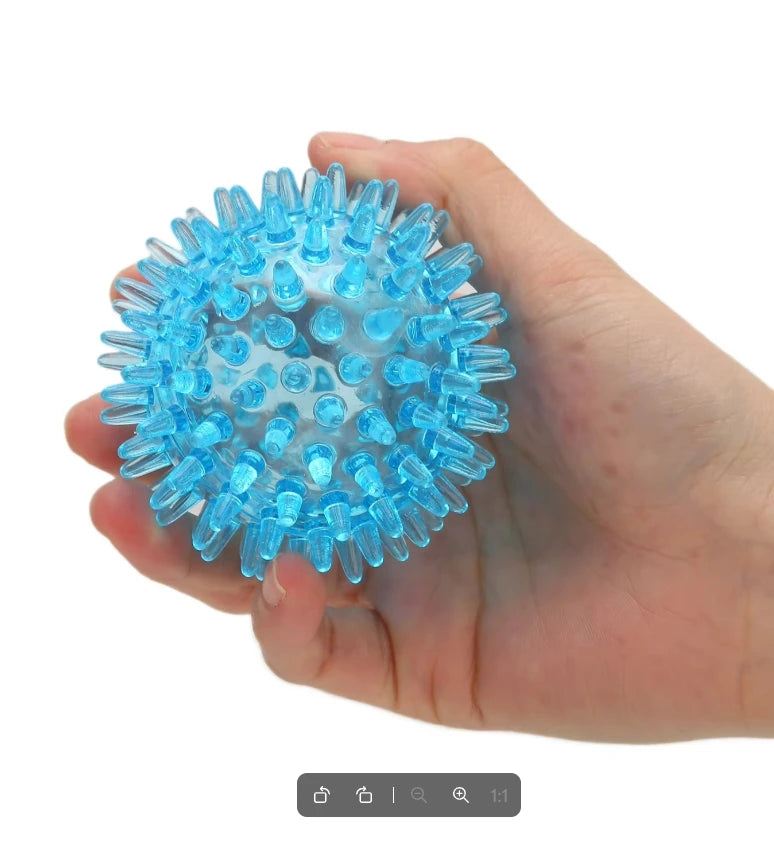 Spiky Ball Hollow Soft Transparent Strength Recovery Exercise Stress Relief Massage Ball for Hand Wrist Beauty World Shop