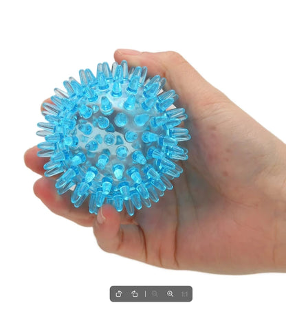 Spiky Ball Hollow Soft Transparent Strength Recovery Exercise Stress Relief Massage Ball for Hand Wrist Beauty World Shop