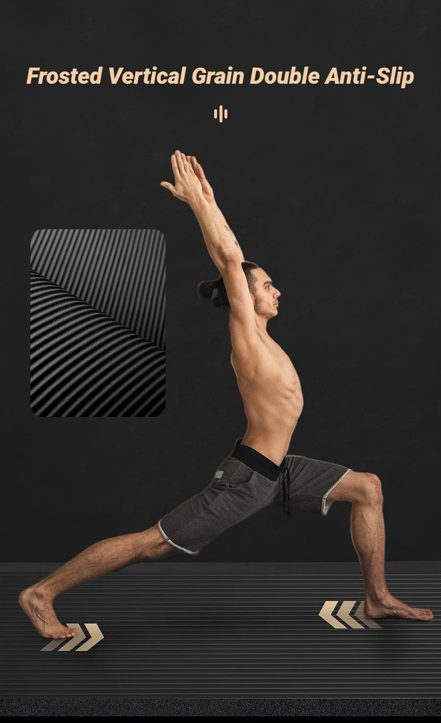 Two-Piece Set High Quality Extra Sport Thick Nbr Non-Slip Yoga Mats For Fitness Pilates Gym Home Tasteless Spor Universal Men Beauty World Shop