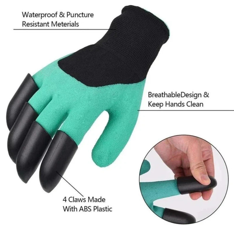 Horticultural Gloves with Claws Digging Gloves Garden Vegetable Flower Garden Planting Stab Resistant Protective Latex Gloves Beauty World Shop