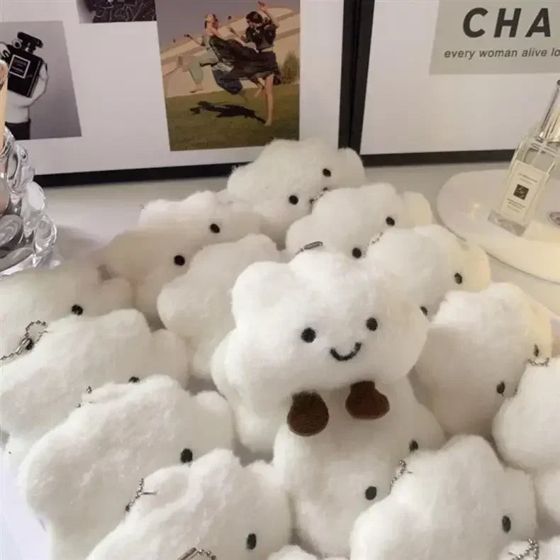 10Pcs/Set Lovely Plush White Cloud Keychain Pendant Toys Wholesale Price Beauty World Shop