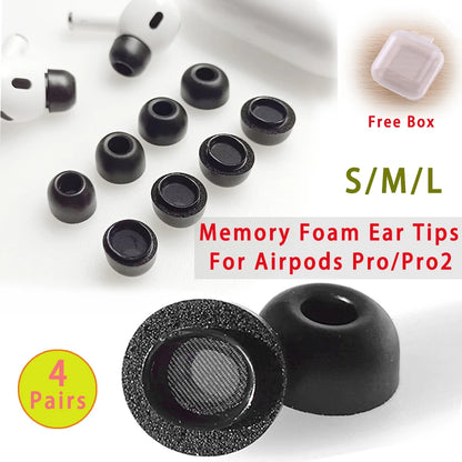 For Airpods Pro 2 Memory Foam Tips Eartips Cover S M L Size For Apple Air Pod Pods Pro 1 Ear Tips Anti Noise Ear Plugs Earbud