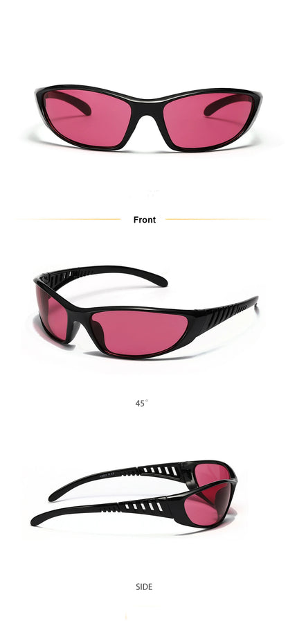 Y2K Silver Sunglasses Color Hollowed Out Future Sense Of Technology Hot Girls Net Red Sunglasses Women Sunglasses Trendy Men Beauty World Shop