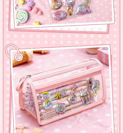 Kawaii Capsule Sparkling 3D Stickers Scrapbooking Diy Journal Stationery Sticker Cute Deco Art School Supplies Beauty World Shop