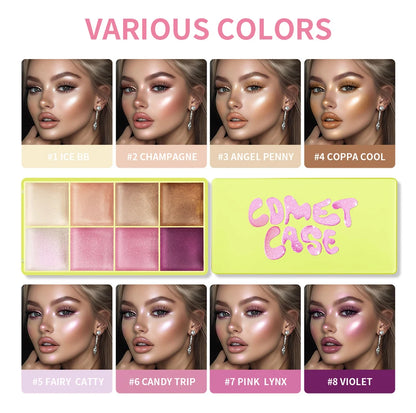 Curve Case Cream Eyebrow Cream Blush Highlighter Palette Matte Shimmer Finishes Shadow Tones Long-Lasting Cosmetics Beauty World Shop