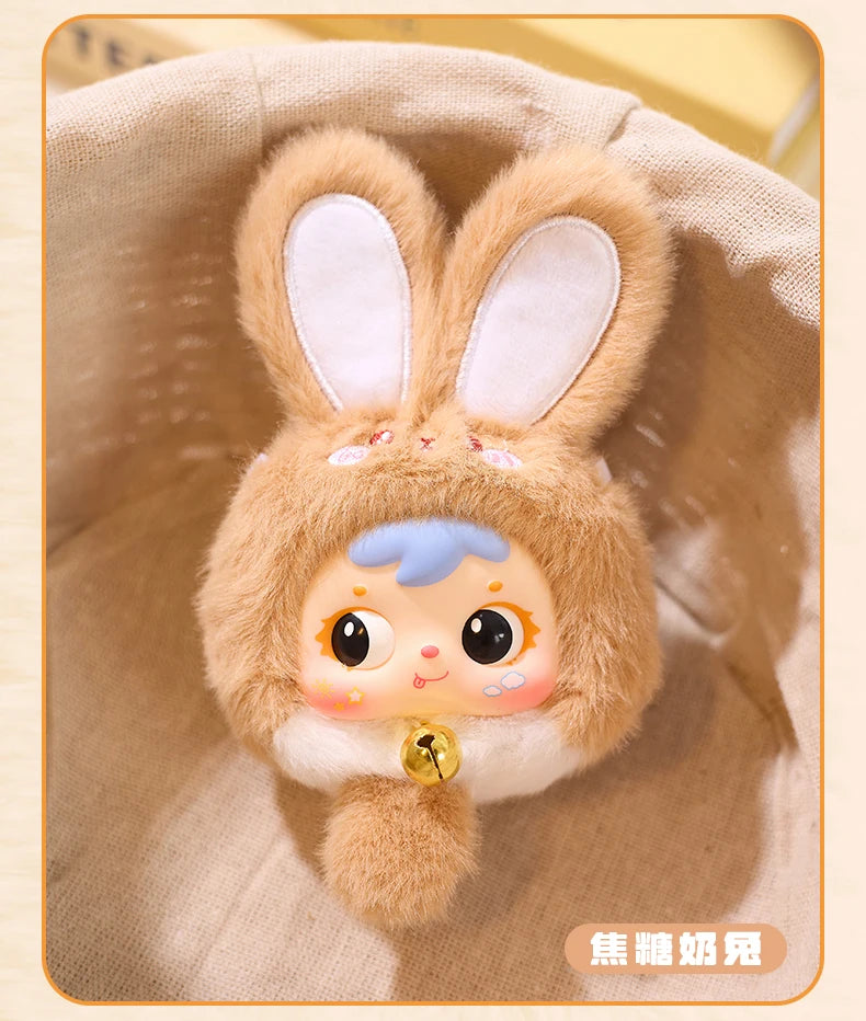 Samuel Mini Wealth Rabbit Blind Box Series Plush Toys Kawaii Backpack Doll Pendant Desktop Ornament Mystery Box Peripheral Gifts Beauty World Shop