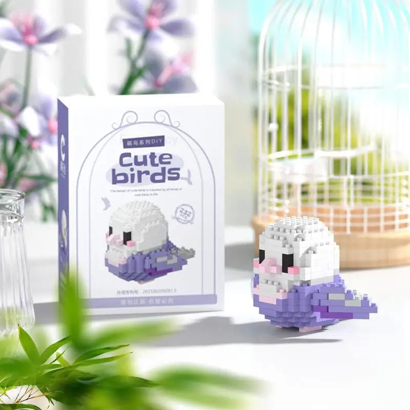 Kawaii Cute Bird Small Building Blocks Set Creative Educational Building Toys For Boys Girls Toys Suitable For Decorate Beauty World Shop