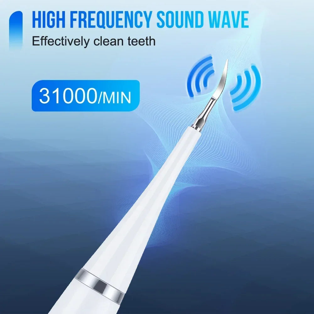Ultrasonic scaler for teeth cleaning tartar removal plaque removal rechargeable teeth whitening oral care and dental cleaner Beauty World Shop