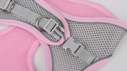 Puppy Harness Set Dog Accessories Adjustable Pet Vest Dogs French Bulldog Chihuahua Small Dog Collar Supplies Products Home Beauty World Shop