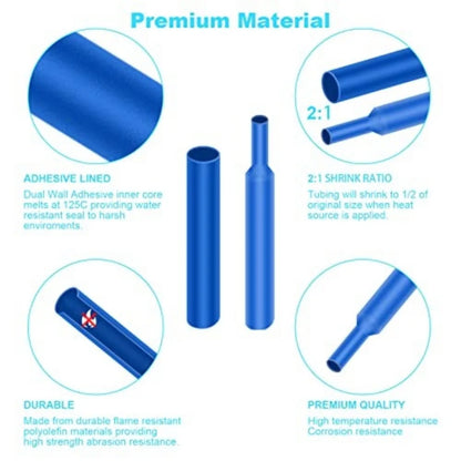 1060/530/127PCS Heat Shrink Tubing kit 2:1 Shrinkable Wire Shrinking Wrap Wire Connect Cover Cable Repair Protection Beauty World Shop