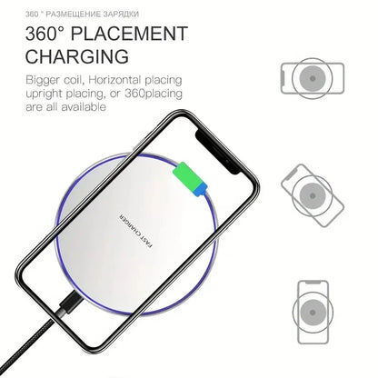 30W Wireless Charger For iPhone 15 14 13 12 X Pro Max Induction Fast Charging Pad Dock Station For Samsung S23 S22 Xiaomi Huawei Beauty World Shop