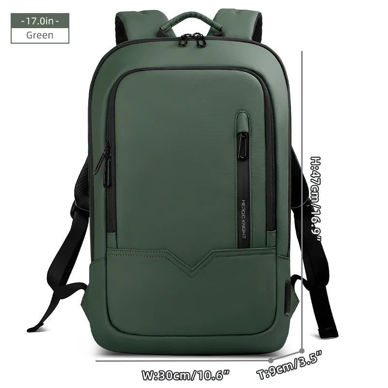 Heroic Knight Men's Daily Laptop Backpack Lightweight Minimalist Commute Office Daypack Women Waterproof Business Trip Schoolbag Beauty World Shop