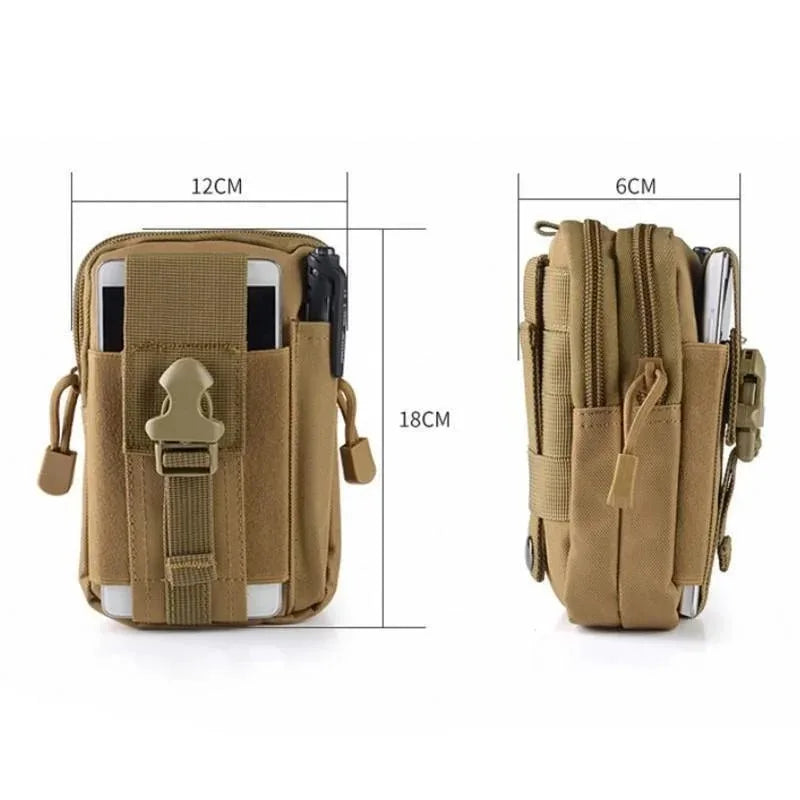 Mobile Phone Case Pouch Waist Bag Waterproof Nylon Multifunction Casual Men Waist Pack Male Small Bag Beauty World Shop