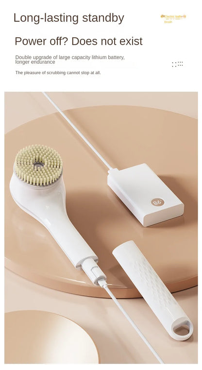 Electric Bath Brushes Bath and Body Works Silicone Body Scrubber Waterproof IPX7 Scrubber Brushes Back Long Handle Back Brushes