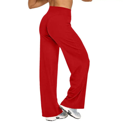 NCLAGEN SoftMotion Straight Leg Bottoms Women's Mid-Waist Yoga Pants GYM Leggings Naked Feel Pilates Running Sports Trousers Beauty World Shop