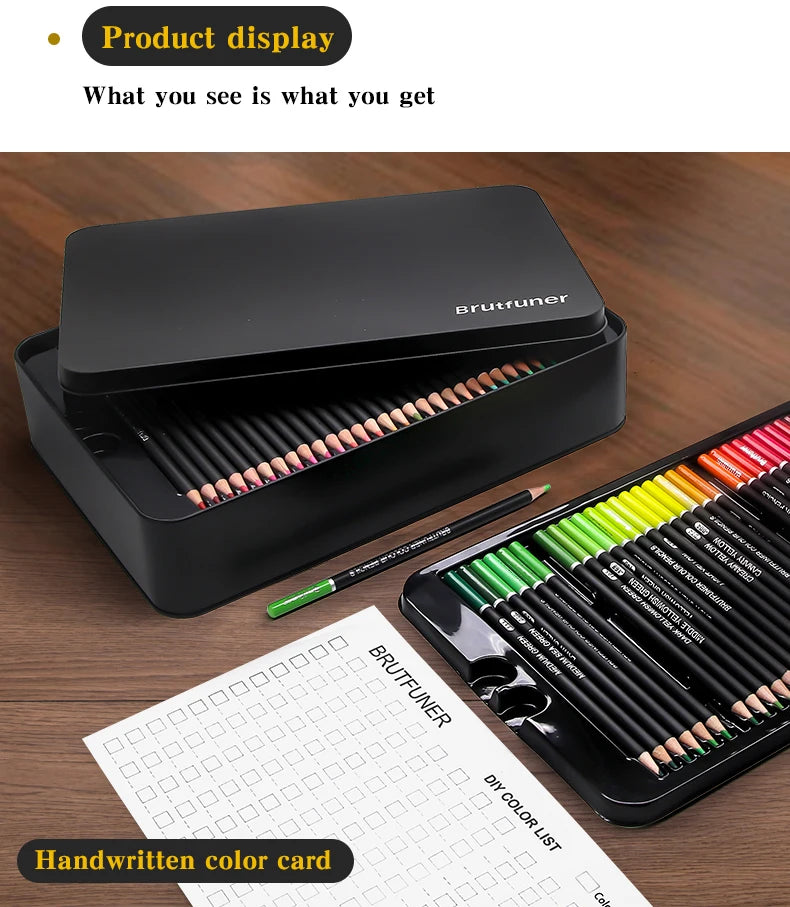 Brutfuner 48/72/120/150/160/180Colors Pencils Professional Oil Wood Soft Watercolor Pencil For School Draw Sketch Art Supplies Beauty World Shop