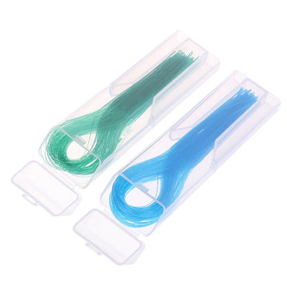 100Pcs Dental Floss Threader Dental Traction Line Oral For Crown Brace Bridge Implant Hoop Threading Braces Steel Traction Beauty World Shop