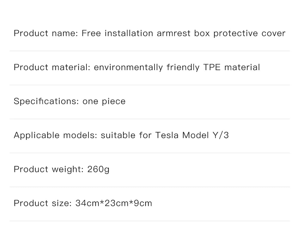 YZ For Tesla Model 3 Y Highland Juniper Car Center Console Armrest Pad Soft Case Central Armrest Box Cover 2026 Auto Accessories Beauty World Shop