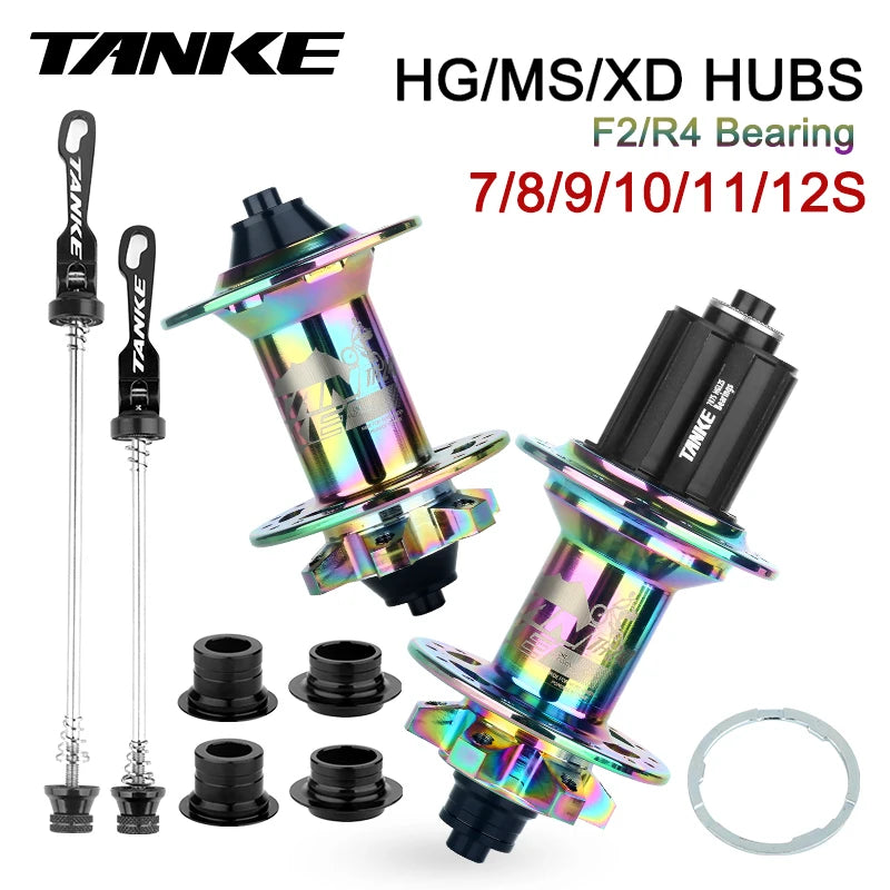 TANKE 120 Click Hub Bearing MTB Hub Front Rear 32 36 Holes Disc Brake Bicycle Hubs 7 8 9 10 11 12 Speed Quick Release 6 Pawl Hub Beauty World Shop