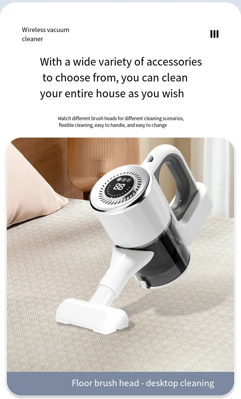 Cordless Wireless Vacuum Cleaner Handheld USB Chargeable Multifunction Suction Mopping All-in-One Home Cleaning Machine Beauty World Shop