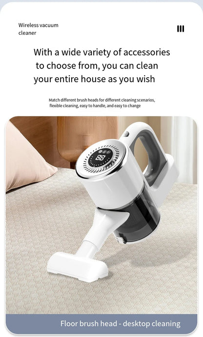 Cordless Wireless Vacuum Cleaner Handheld USB Chargeable Multifunction Suction Mopping All-in-One Home Cleaning Machine Beauty World Shop