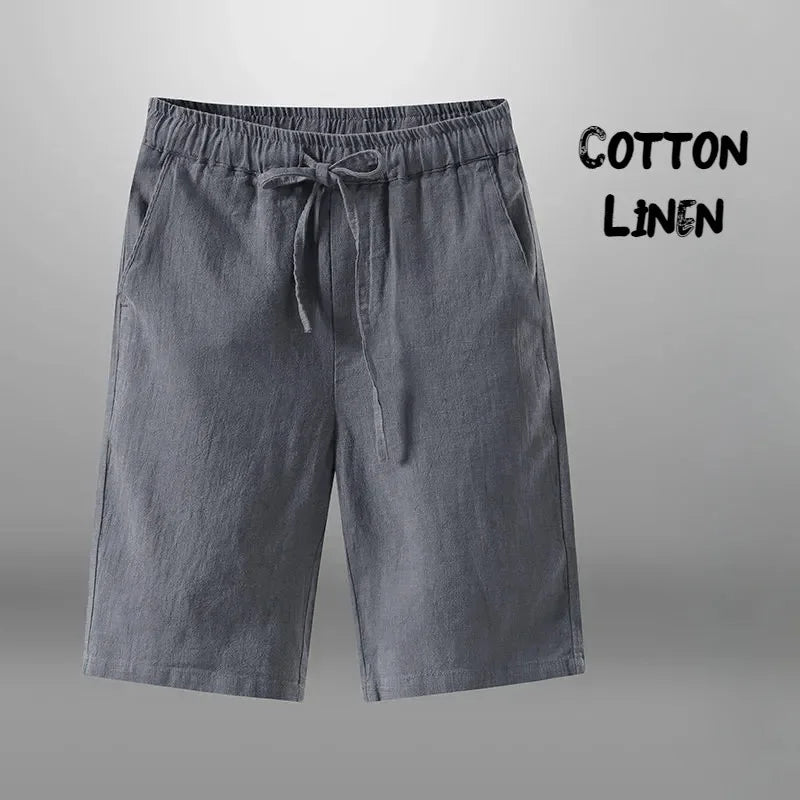 Men Shorts for Men Cotton Linen Casual Breathable Beach Shorts Men's Short Sweatpants Vacation Gym Basketball Beauty World Shop