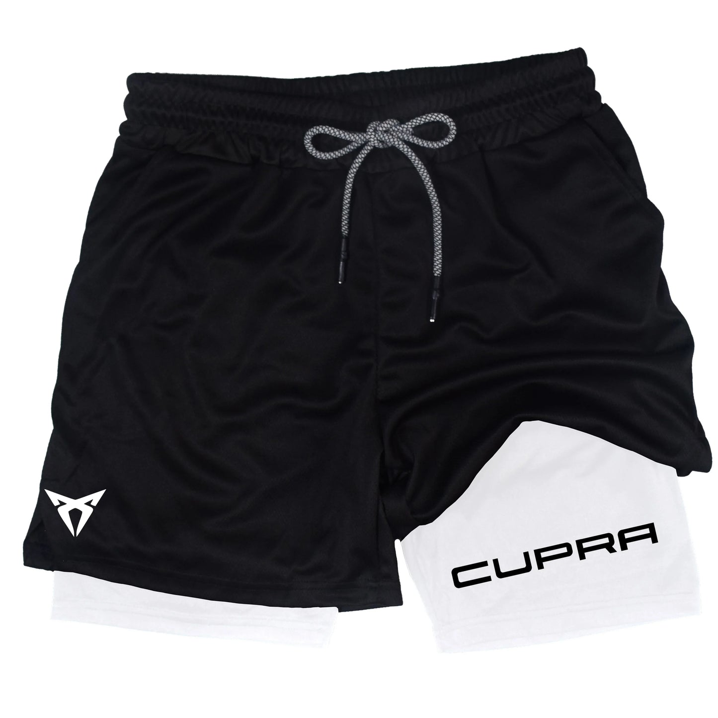 Men's Two-in-one Sports Shorts Breathable Casual Quick-drying Double-layer Shorts Summer Running Sportswear Bottoms M-3XL