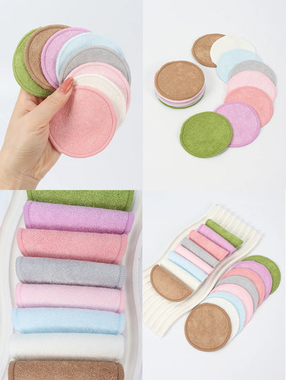5/10/20 Pack Reusable Makeup Remover Pads Washable Face Cleansing Puff Cloth Clean Sponge Liquid Cream Tools Cosmetic Remover Beauty World Shop