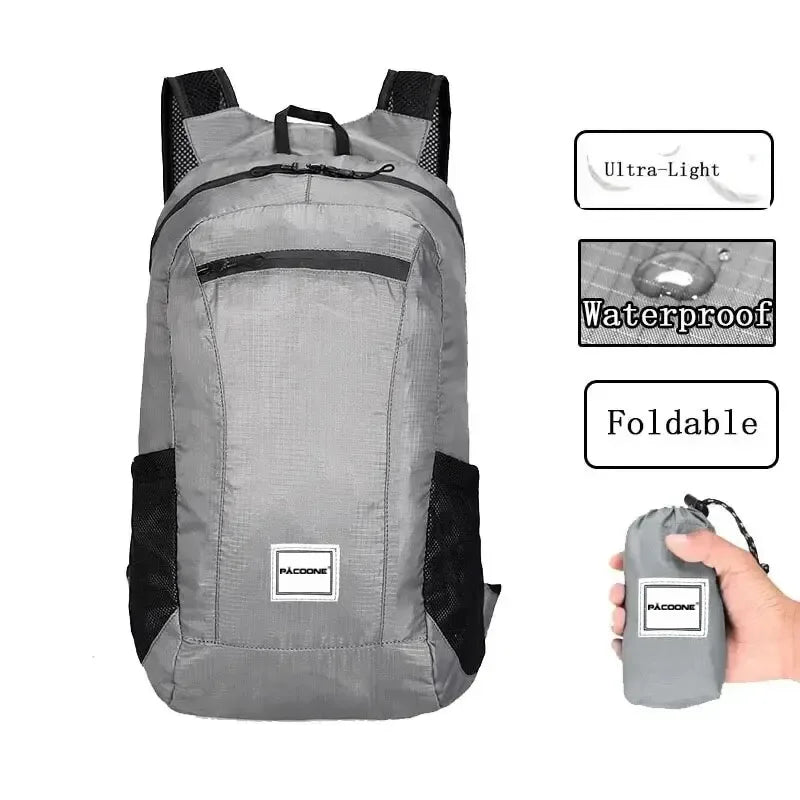 Outdoor Hiking Bag 20L Lightweight Portable Backpack Foldable Waterproof Folding Ultralight Pack for Women Men Travelling Hiking Beauty World Shop