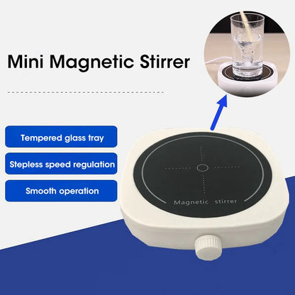 Magnetic Stirrer Kitchen Liquid Mixing Mini Lab Stir Mixer Portable Stirrer Plate with Stir Bar USB 2L 4000RPM for Laboratory Beauty World Shop