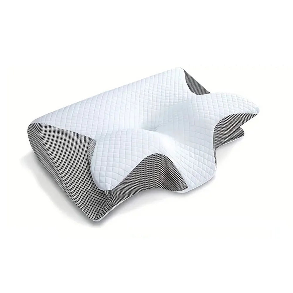 1pc Memory Foam Cervical Pillow, 2 in 1 Ergonomic Contour Orthopedic Pillow for Neck Pain, Contoured Support Pillows,Neck Pillow Beauty World Shop