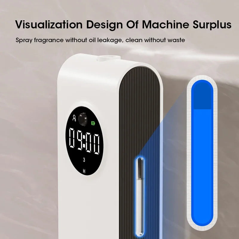 Automatic Sensor Aromatherapy Machine Wall-Mounted Fragrance Usb Rechargeable Deodorant Home Fragrance With Clock Function Beauty World Shop