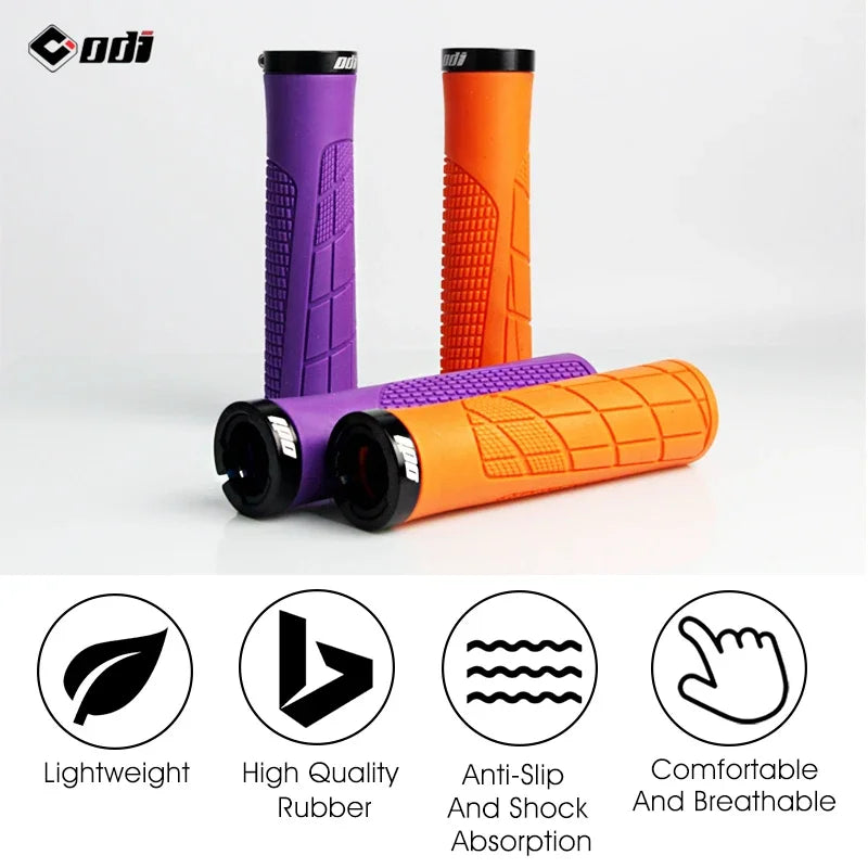 ODI Bicycle Handlebar Grip Lock On Mountain Bike Grip Soft Rubber MTB Cuffs 22.2mm Bicycle Handle Cover Non-slip Bike Handle Beauty World Shop