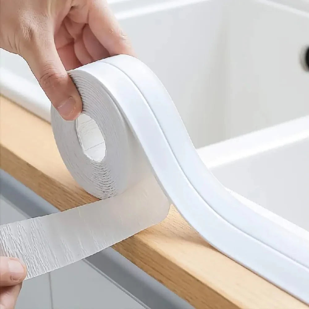 Easy-Apply Waterproof PVC Sealing Tape - Transparent, Anti-Mildew Caulk Strip for Kitchen & Bathroom Sinks, Toilets, and Bathtub Beauty Fashion