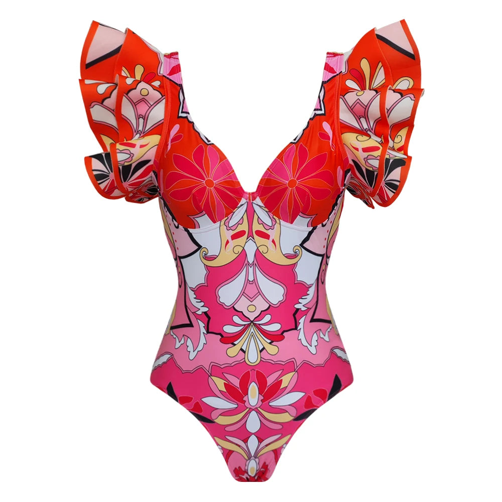2026 New Sexy Ruffle Bikini Set Printed Brazilian Biquini Women Swimwear Skirt Bathing Suit Girls Summer Beachwear Dress Beauty World Shop