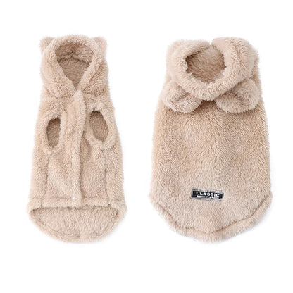Winter Pet Sweater Coat Cute Ear Soft Hoddie Kitten Clothes Cozy Fleece Costume For Small Dogs Cats Sphynx Cat Yorkshire Outfits