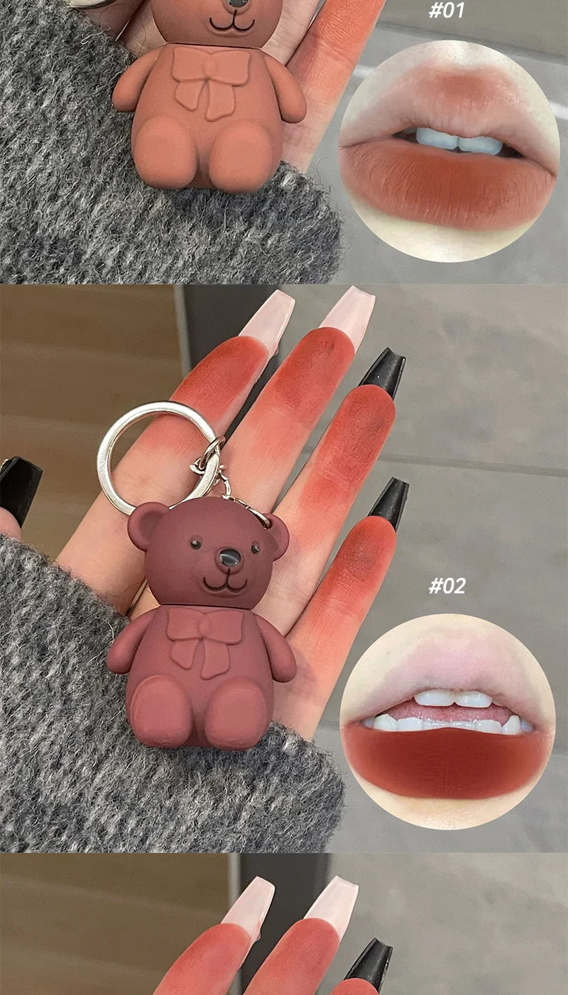 ART VALUE Bearland Velvet Lip Clay — 6-Color Bear Lip Clay, Natural Matte Finish, Skin-Brightening Lip Glaze Beauty Trend Shop