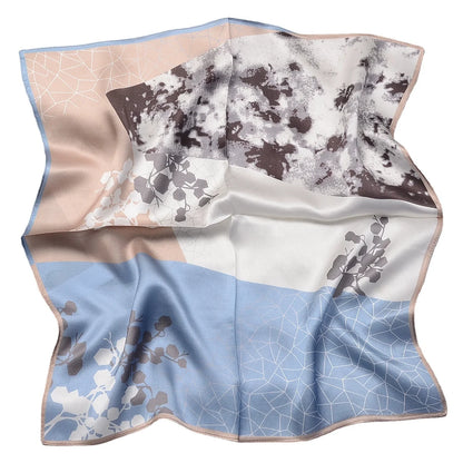 53cm Silk Printed Hijab Scarf for Women Silk Floral Print Small Scarf Fashionable and Versatile Scarf Neck Protector Hijab Beauty World Shop