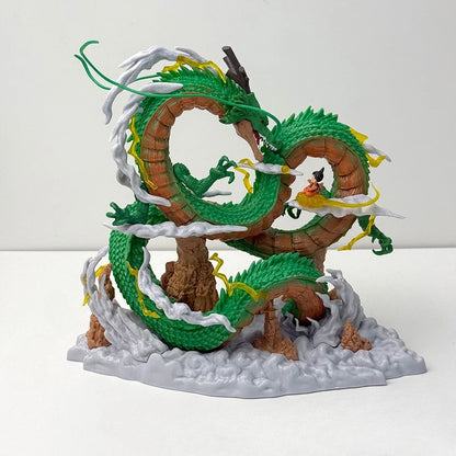22cm/8.66in Dragon Ball Anime Figure Shenron Figure Goku And Shenron Figurine Pvc Statue Collection Model Decoration Toys Gifts Beauty World Shop