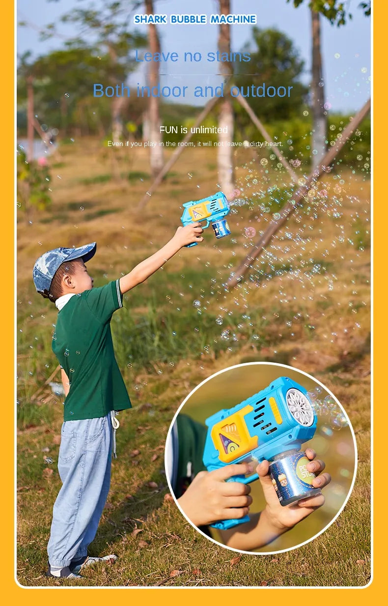 Children Bubble Gun Toy Astronaut Fully Automatic Bubble Machine Bubbles Gun Outdoor Game Fantasy Toy for Boys Girls Gifts Beauty Fashion