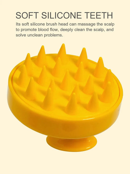 Silicone Shampoo Scalp Hair Massager Head Body Scalp Massage Brush Scalp Massage Brush Comb Magic Handle Brush Spa Massage Brush Beauty World Shop