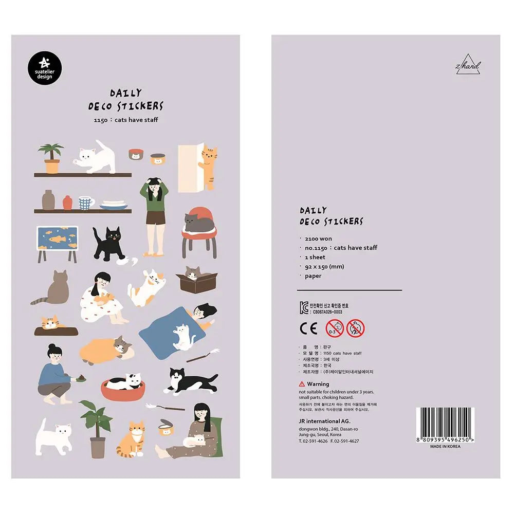 Korean Import Original Suatelier Collection Kawaii Daily Stickers Scrapbooking Diy Journal Stationery Sticker Deco Art Supplies Beauty World Shop