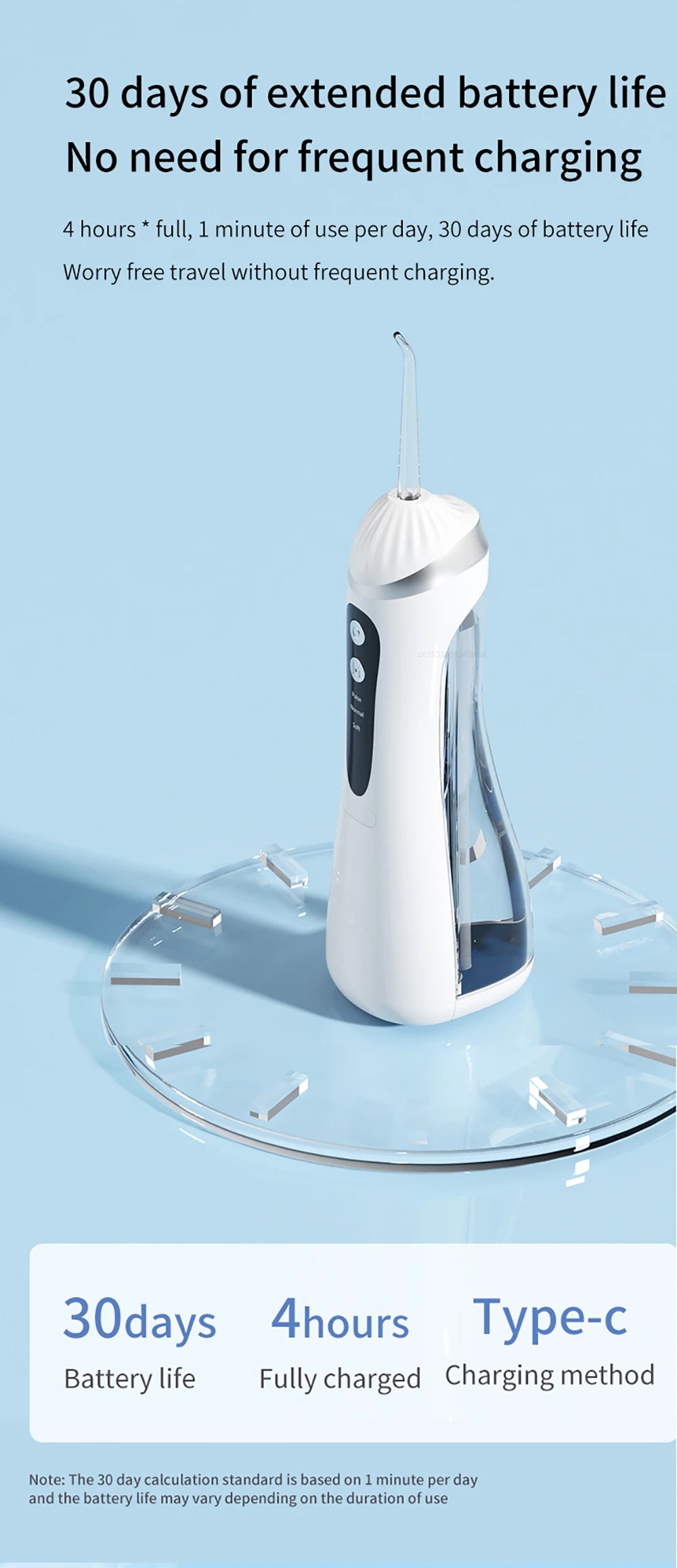 Teeth Water Flosser Electric Oral Irrigator Portable Home Dental Cleaning Teeth Rechargeable Waterproof Teeth Cleaner Oral Care Beauty World Shop