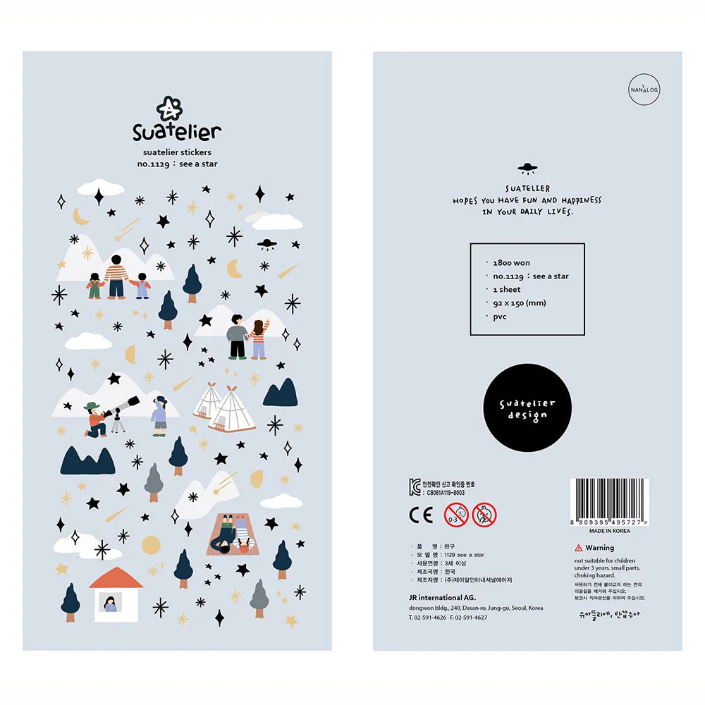 Korean Import Original Suatelier Collection Kawaii Daily Stickers Scrapbooking Diy Journal Stationery Sticker Deco Art Supplies Beauty World Shop